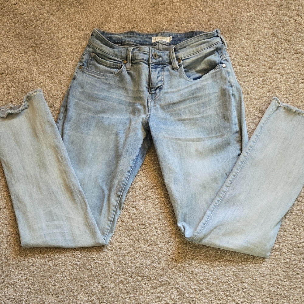 Carve Designs Light Blue Jeans with Faded Distressed Look